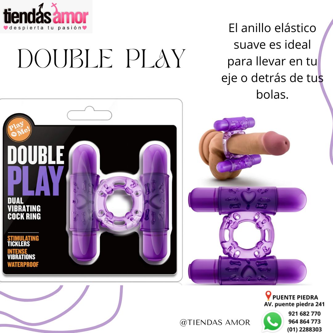 Anillo Doble Vibrador bala vibrante 